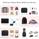 Travel Packing Cubes Set for Suitcases, Lightweight Luggage Organizer Bags