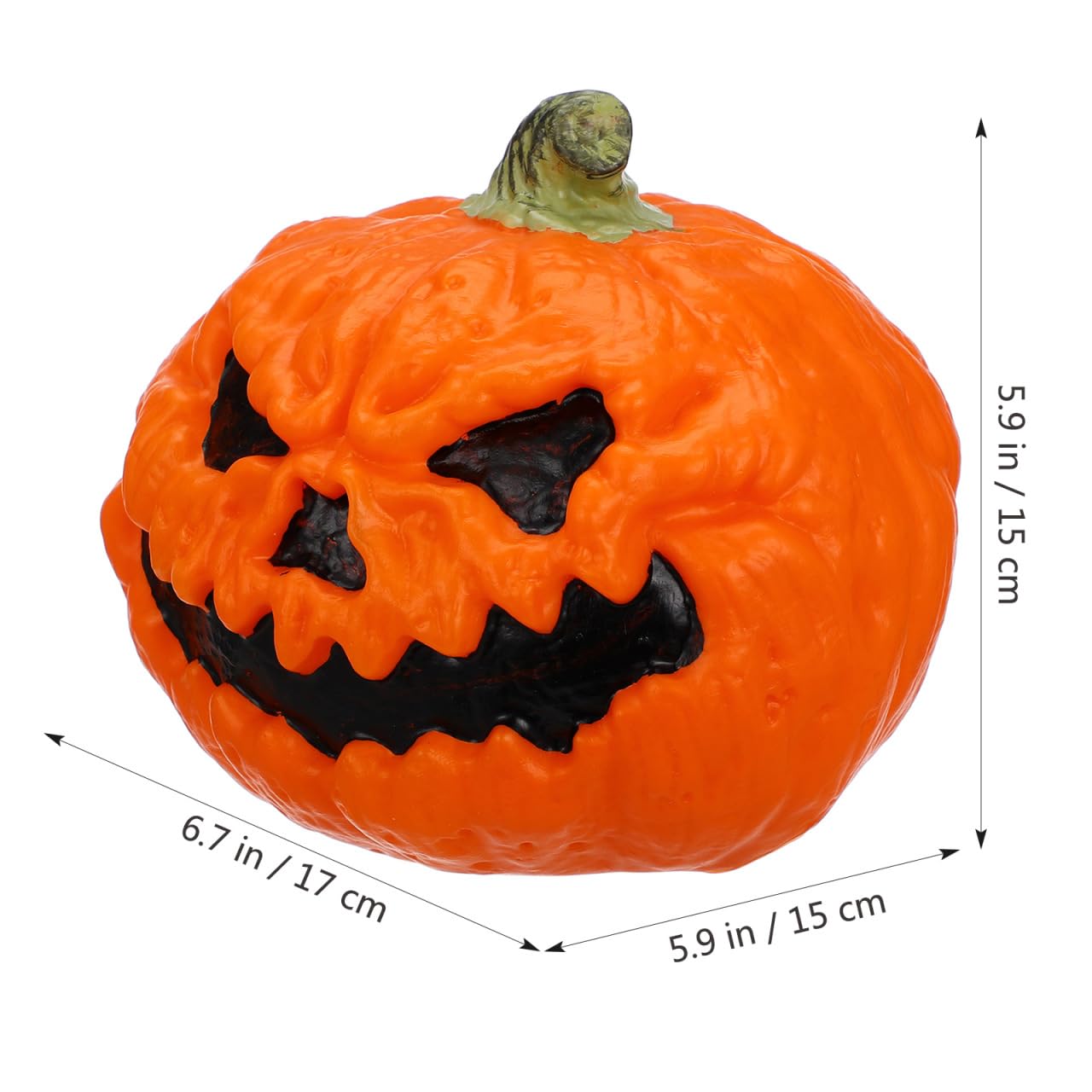 LED Light-Up Jack-O’-Lantern Pumpkin – Battery Operated Tabletop & Outdoor Halloween Decoration (6.6 x 5.9")