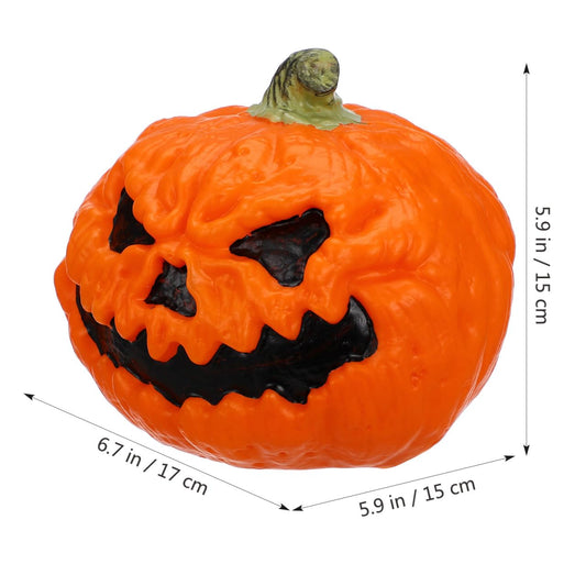 LED Light-Up Jack-O’-Lantern Pumpkin – Battery Operated Tabletop & Outdoor Halloween Decoration (6.6 x 5.9")