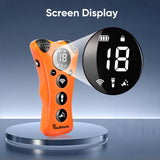 Adjustable Ultrasonic Dog Training Device with 10 Frequency Levels, LCD Display, Rechargeable Battery, and LED Flashlight for Behavior Correction