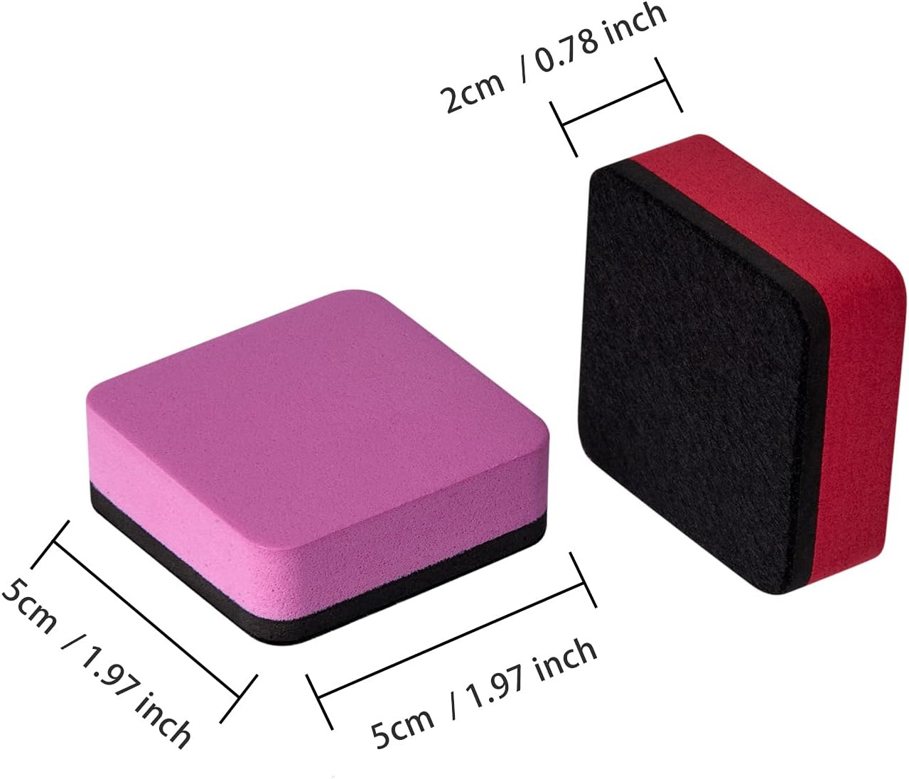 24-Pack Magnetic Square Dry Erase Erasers