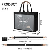 Canvas Tote Bag for Women – Eco-Friendly Waterproof Shoulder & Crossbody Tote with Pockets (Black)