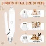 2-in-1 Dog Nail Clipper & Grinder with LED Light – Quiet Type-C Rechargeable Pet Nail Trimmer (Pink)