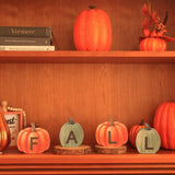 Reversible Wooden Pumpkin Table Decor – “FALL” & “BOO” Double-Sided Autumn & Halloween Decoration for Home