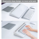 Varhomax Tempered Glass Desktop Whiteboard Organizer with Storage Compartments & Phone Holder for Office Productivity