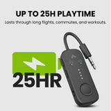 Airplane Bluetooth Audio Transmitter – Wireless 3.5mm Adapter for Bluetooth Headphones with Dual Listening Support
