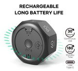 CREAVIVA Space Grey Flip Cube Pomodoro Timer with Visual Progress Bar, Silent Modes & USB-C Rechargeable Power