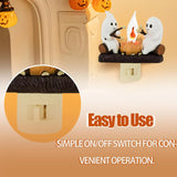 LEDeng Ghost Campfire Flickering Wall Light, Flicker Flame Halloween Wall Decoration, LED Faux Campfire Light, Halloween Indoor Decoration, Holiday Gifts