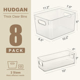 Clear Pantry & Fridge Organizer Bins – 8-Piece BPA-Free Storage Set (Multi-Size)