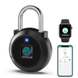 Bluetooth Fingerprint Smart Padlock, USB Rechargeable Biometric Locker Lock for Gym, School, Cabinets & Travel Bags