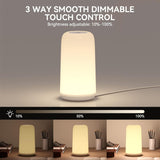 Modern RGB Touch Table Lamp – Dimmable Nightstand Light with Sleep Mode & 3 Brightness Levels