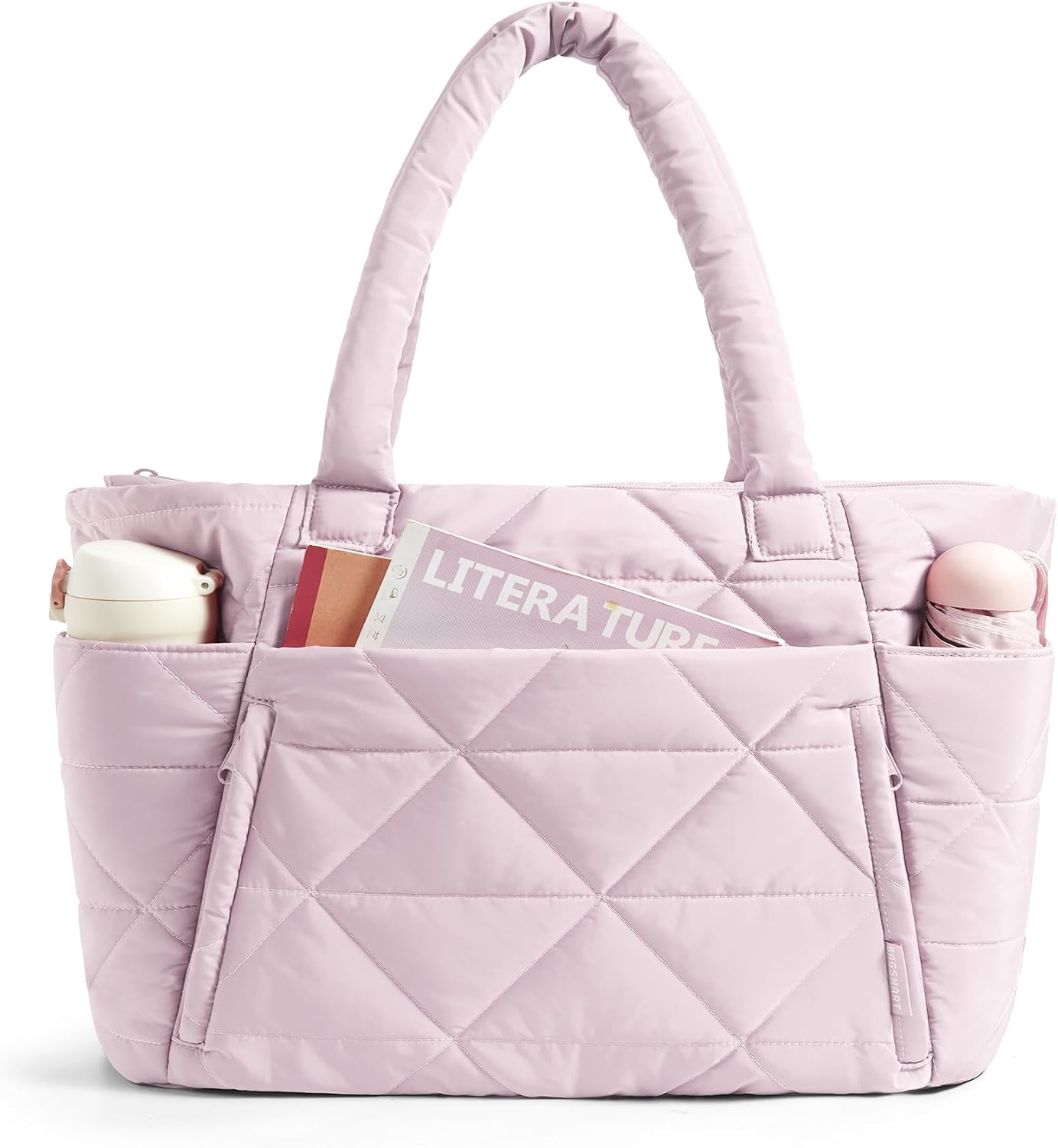 Puffy Tote Bag for Women - Lightweight 15.6" Laptop Work Bag