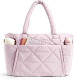 Puffy Tote Bag for Women - Lightweight 15.6" Laptop Work Bag