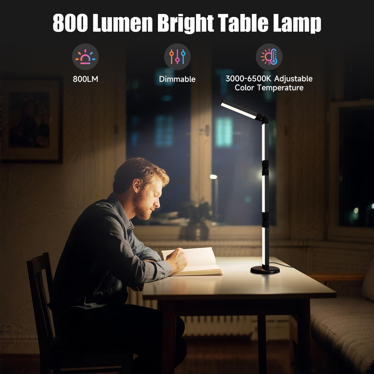 Magic Lantern RGB Foldable Desk Ambient Lamp – 16 Million Colors, Music Sync & App Control