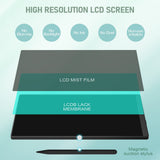 10.5” Double-Sided LCD Writing Tablet – Ultra Slim Reusable Digital Notepad (Black)