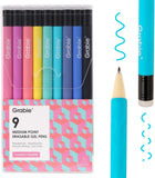 9-Color Erasable Gel Pen Set with 0.7 mm Tips