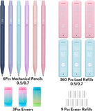 Pastel Mechanical Pencil Set with 360 HB Leads
