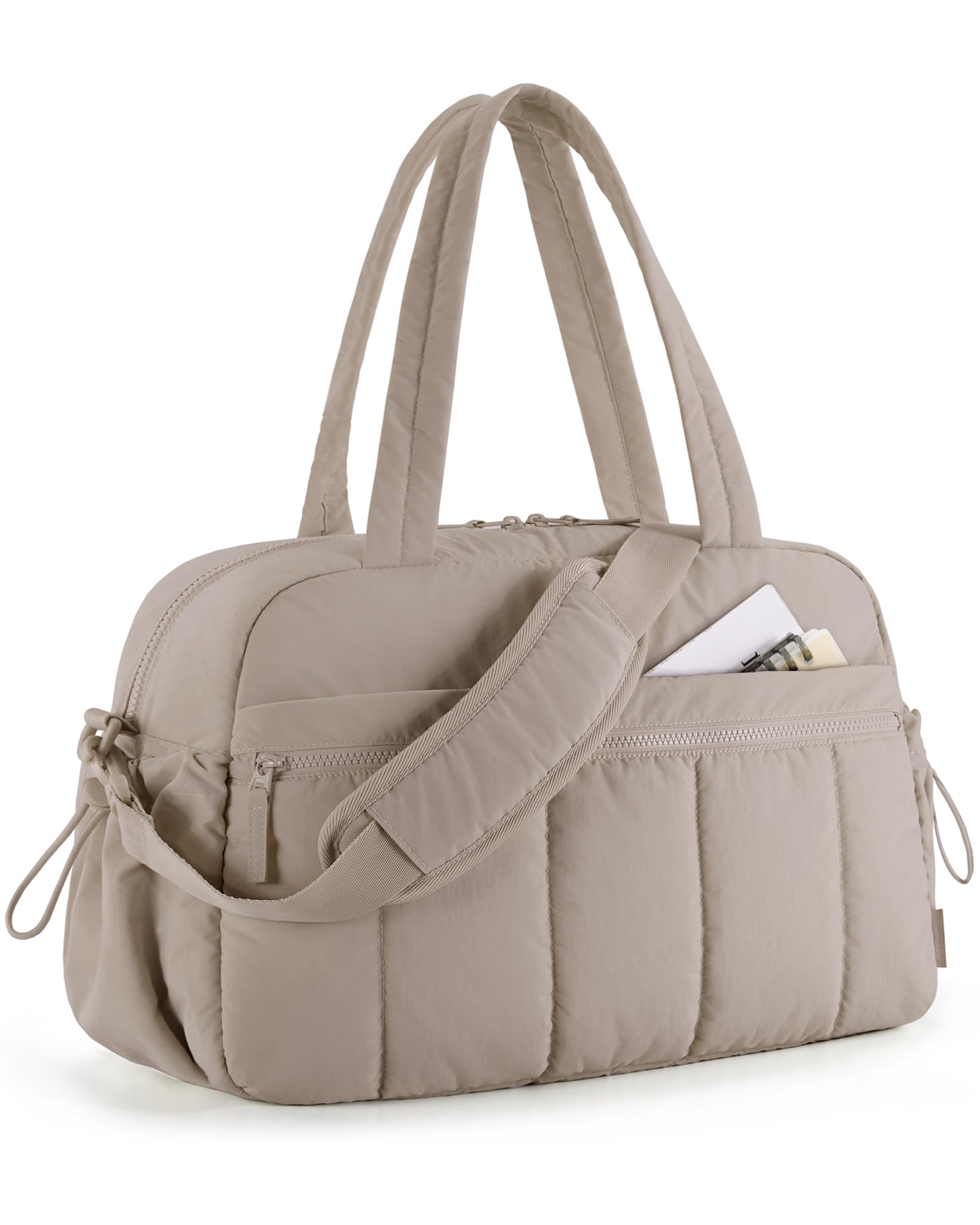 BAGSMART Gym & Travel Duffle Bag for Women – Lightweight Water-Resistant Weekender with Wet Pocket (Camel)