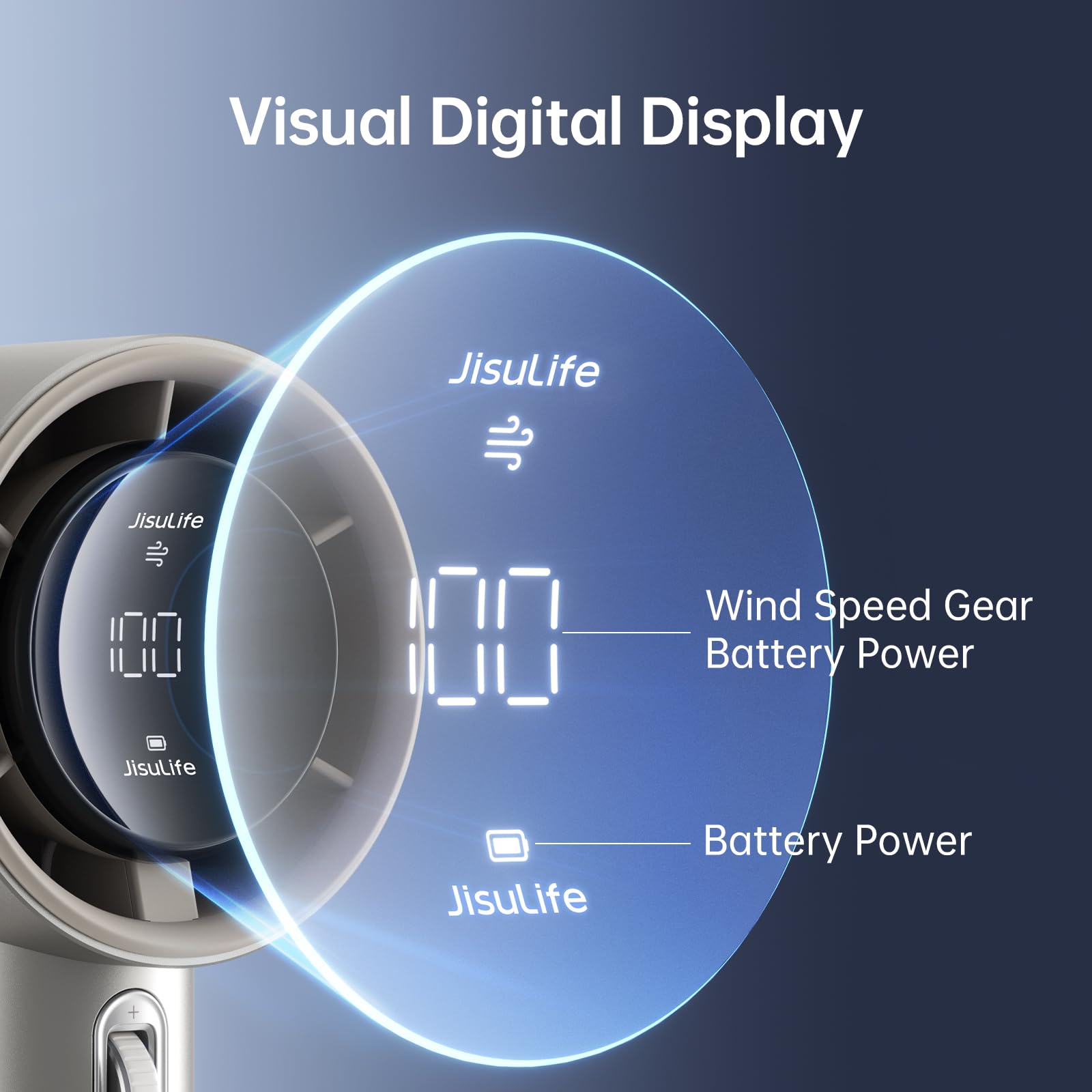 Premium Handheld Turbo Fan with 5000mAh Battery – Portable Brushless Motor Cooling Fan with Digital Display & Fast Charging (Brown)
