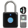 Bluetooth Fingerprint Smart Padlock with App Control, USB Rechargeable Biometric Locker Lock for Gym, Luggage & Storage