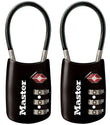 Master Lock TSA Accepted Combination Luggage Lock with Flexible Steel Cable, Resettable 3-Dial Travel Padlock