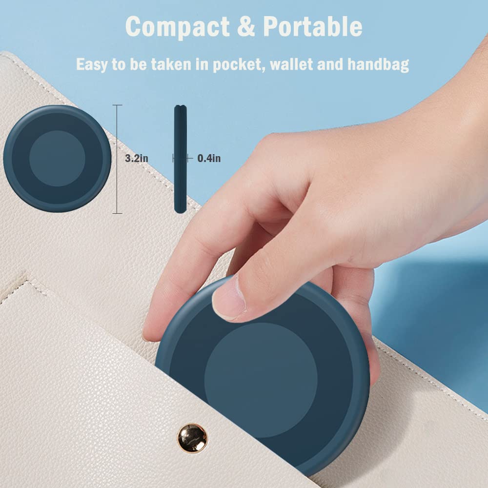 9-in-1 Smart Travel Charging Cable Kit with SIM Storage & Phone Stand – Compact USB Adapter Organizer Midnight Blue