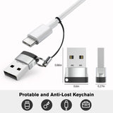 USB-C Female to USB-A Male Adapter – Compact Type-C Converter for Charging & Data Transfer