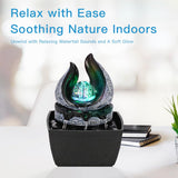 Artistic LED Crystal Ball Tabletop Fountain – 3-Level Adjustable Indoor Water Feature (Painted Finish)