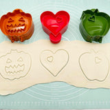 Halloween Dough Presser Pocket Pie Molds Set – 3-Piece Apple, Pumpkin & Acorn Shapes – BPA-Free Hand Pie & Cookie Cutters