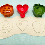 Halloween Dough Presser Pocket Pie Molds Set – 3-Piece Apple, Pumpkin & Acorn Shapes – BPA-Free Hand Pie & Cookie Cutters