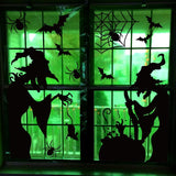 Halloween Witch Window Clings – 44 PCS Double-Sided Reusable Stickers for Glass Doors & Windows