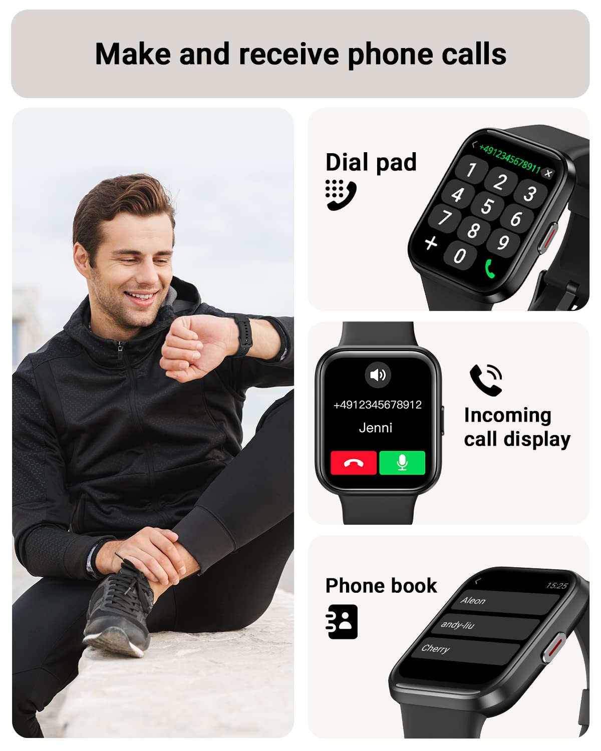 Pro Series 8 Smart Watch with Alexa Built-in & Bluetooth Calling – 1.8" HD Screen, 100+ Sports, SpO2 & Heart Rate Monitor