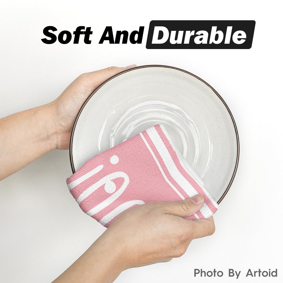 4PCS Pink Halloween Dish Towels – Soft, Absorbent & Durable Tea Towels for Festive Kitchen Decor (18x26 Inches)