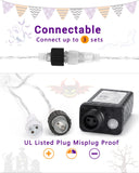 Orange & Purple Meteor Shower Lights – 30Ft 10-Tube LED Falling Rain Lights with Timer & Waterproof Design (Outdoor Halloween & Holiday Decor)