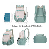 VIDOSCLA Teen Girls School Backpack 28L – Color Block Lightweight Bookbag for Middle School