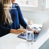 22 oz Clear Tritan Water Bottle with Leakproof Lid and Carry Ring
