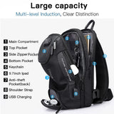 BANGE Anti-Theft Sling Backpack with Lock – Waterproof Crossbody Shoulder Bag with USB Charging Port (Black)