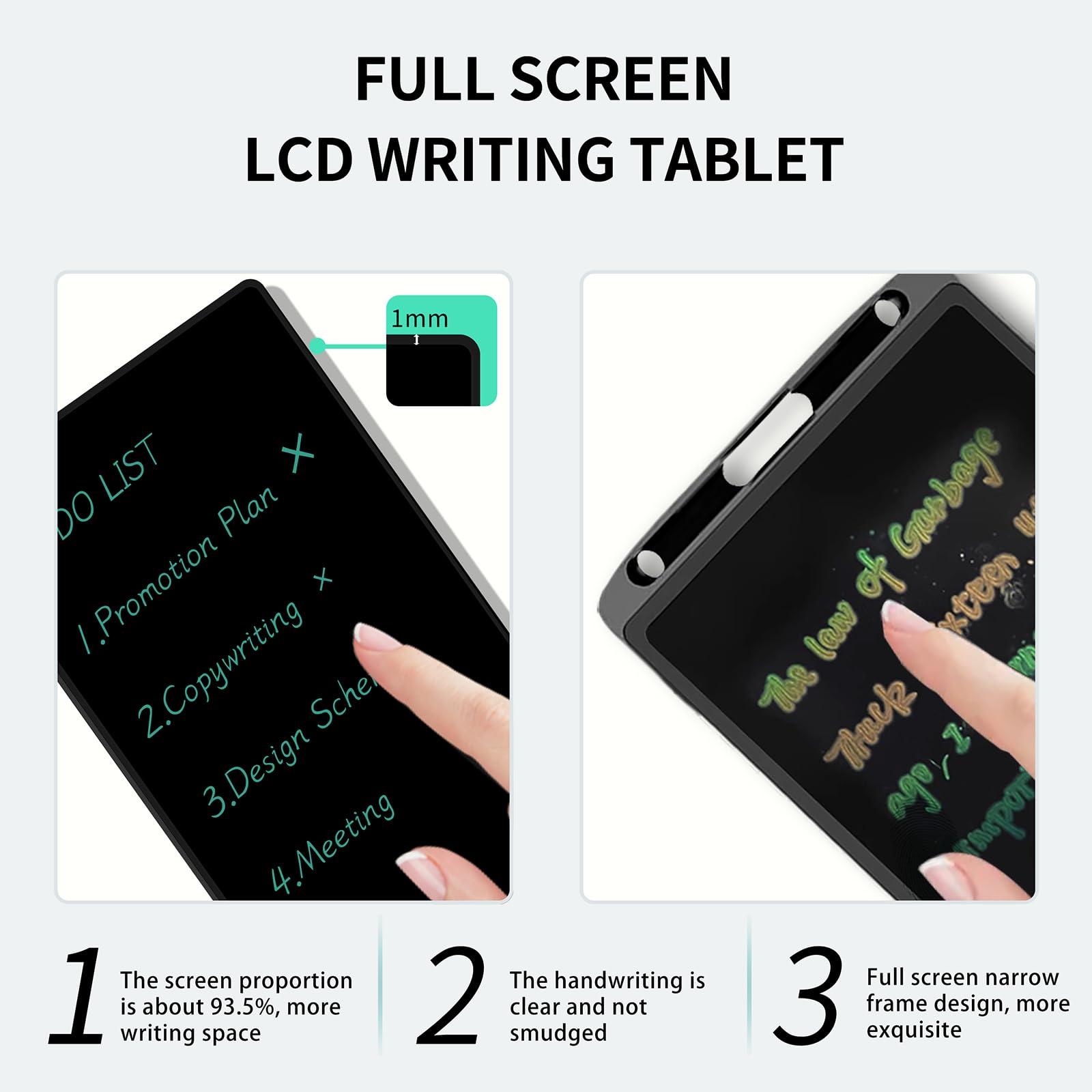 Ultra-Light 6.5” LCD Writing Tablet – Slim Portable Digital Note & Drawing Pad (Black)
