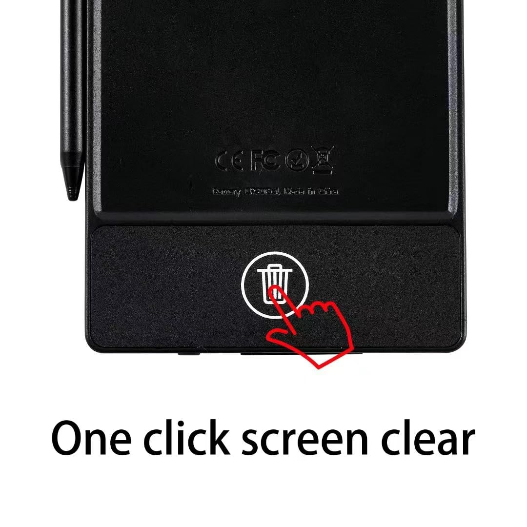 6.5” LCD Writing Tablet – Portable Digital Note & Sketch Pad with Lock Screen (Black)