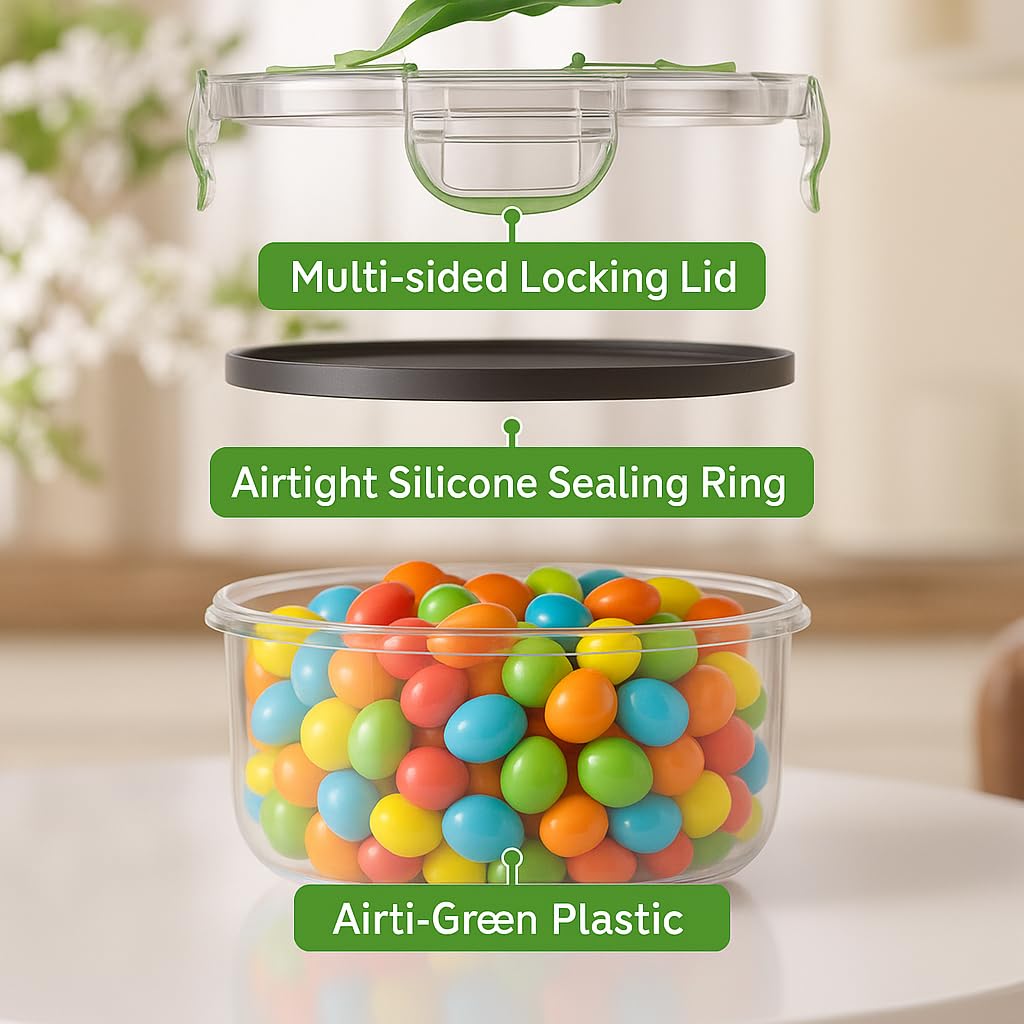 50-Piece Airtight Food Storage Containers Set – Leakproof Stackable Meal Prep Containers with Lids-