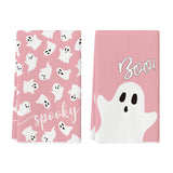 2PCS Pink Halloween Dish Towels – Soft, Absorbent & Durable Tea Towels for Kitchen Decor (18x26 Inches)