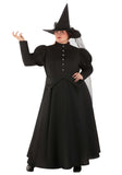 Plus Size Deluxe Witch Costume – Elegant Black Peplum Dress with Hat & Tulle Petticoat 🖤✨🧙‍♀️