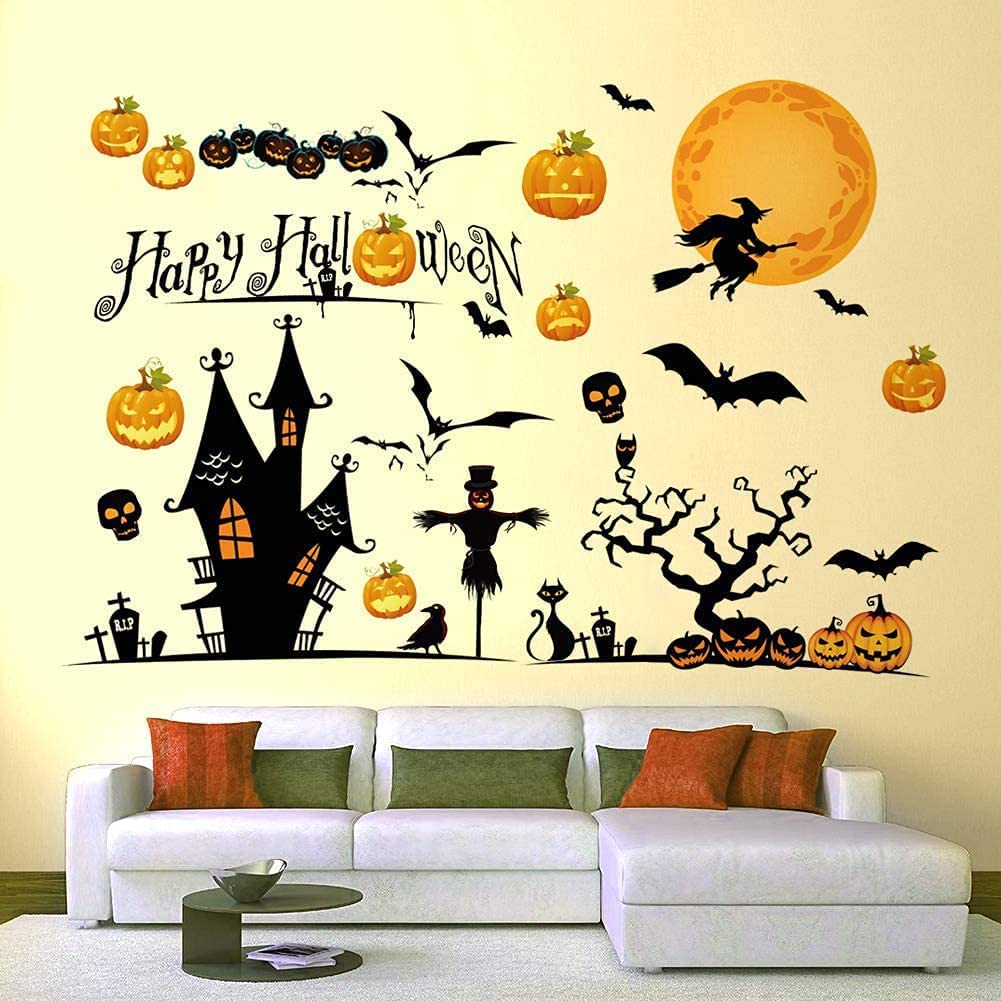 Halloween Window Clings – Double-Sided Reusable Stickers for Glass Doors, Windows & Smooth Surfaces