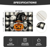 Artoid Mode Halloween Placemats – 4-Pack Black & Beige Table Mats, Durable Polyester, Wrinkle-Proof & Washable (13x18 in)
