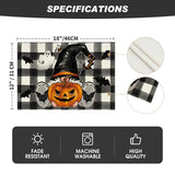 Artoid Mode Halloween Placemats – 4-Pack Black & Beige Table Mats, Durable Polyester, Wrinkle-Proof & Washable (13x18 in)