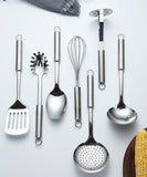 8-Piece Stainless Steel Cooking Utensil Set with Mirror Finish – Durable, Rust-Resistant & Dishwasher Safe