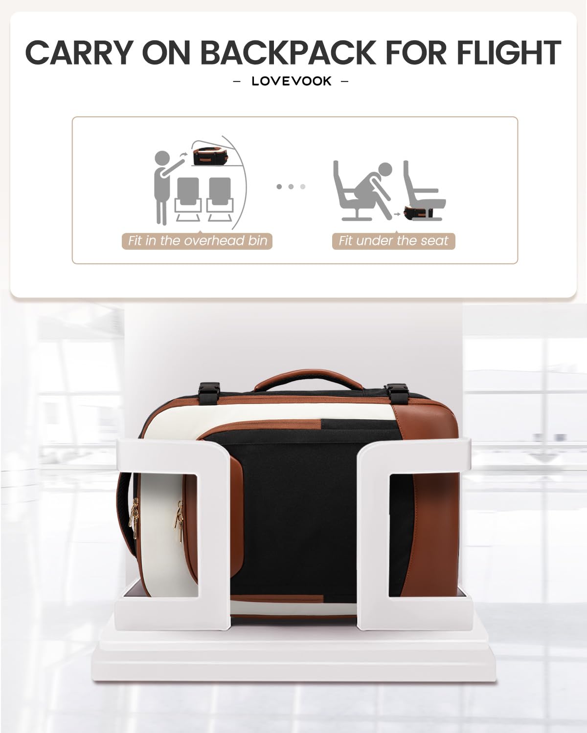 LOVEVOOK 40L Airline-Approved Carry-On Travel Backpack with Packing Cubes & Wet Pocket – Unisex