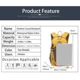 Royal Mountain 30L Lightweight Hiking Backpack with Rain Cover – Foldable Travel Daypack for Men & Women, Yellow