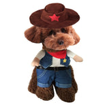 Funny Cowboy Dog Costume – Dark Blue Western Pet Outfit for Halloween & Parties