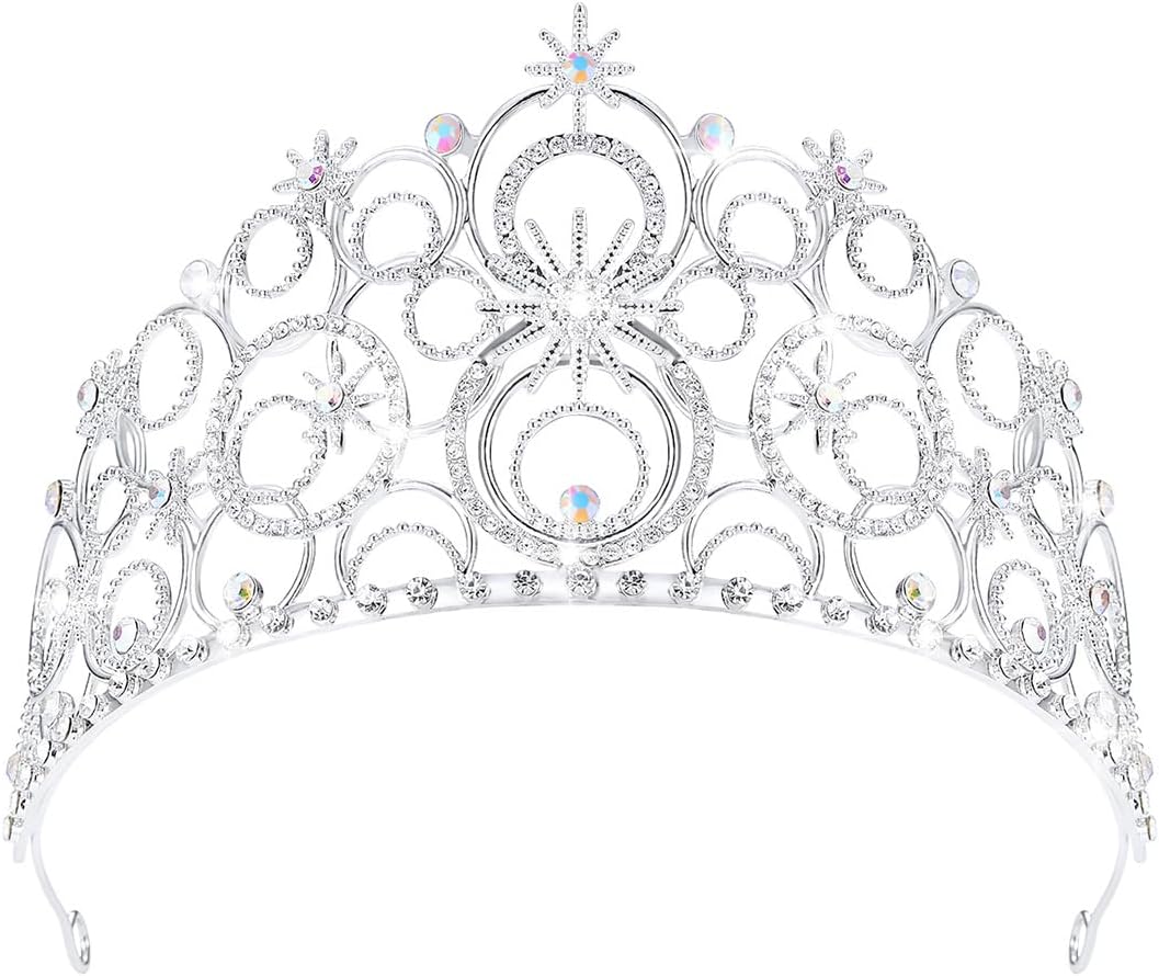 Silver Glinda Bubble Crown – Adjustable Rhinestone Headpiece for Cosplay & Special Occasions 👑✨